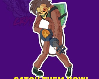 The Real Ghostbusters Peter Venkman Peoplebuster Vinyl Sticker