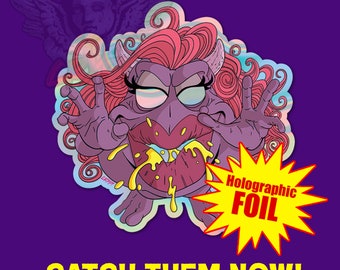 The Real Ghostbusters Tickler Ghost Holographic Vinyl Sticker