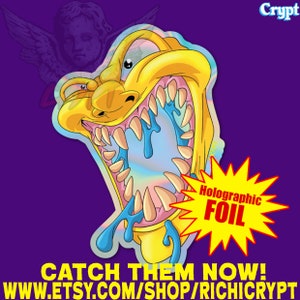 De echte Ghostbusters Monster Mouth Ghost Holografische Vinyl Sticker