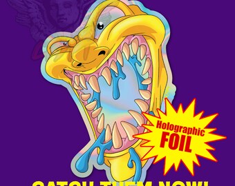 The Real Ghostbusters Monster Mouth Ghost Holographic Vinyl Sticker