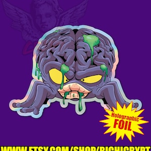 Holografische vinylsticker The Real Ghostbusters Brain Matter