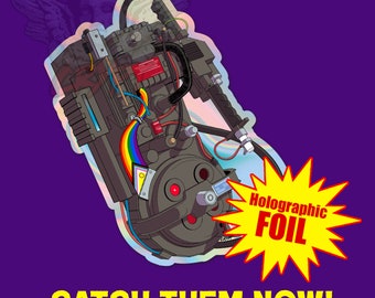 Ghostbusters is for everyone Proton Pack Holographic Vinyl Sticker