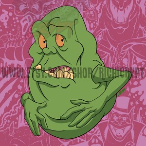 The Real Ghostbusters Slimer Pinup Print