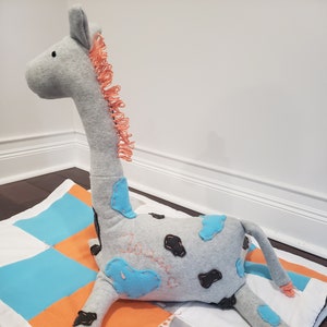 Giraffe Baby Quilt w/ matching stuffed animal