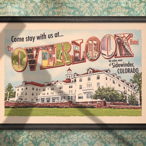 8x12 Overlook Hotel Postcard Art Print - Stephen King THE SHINING Doctor Sleep collectible book lover unique souvenir gift idea