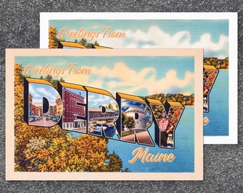 Derry Maine Postcard - Stephen King IT collectible boekliefhebber uniek cadeau idee bladwijzer kunst print gedicht haiku