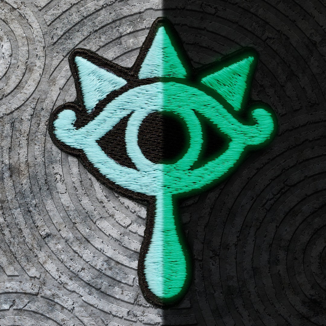 Legend of Zelda Glow in the Dark Embroidered Patch Sheikah Eye Symbol