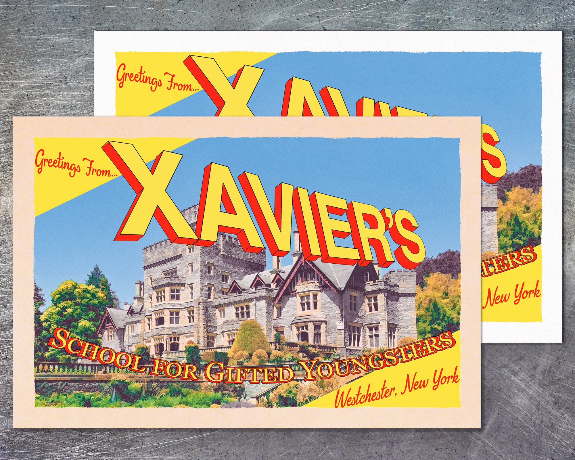 X-Men Xavier's School Fitted Jersey T-Shirt – Adult Tee For Marvel Fans