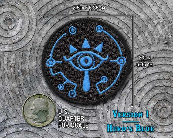 Legend of Zelda Glow in the Dark Embroidered Patch Sheikah Eye