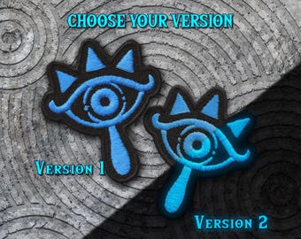 Legend of Zelda Glow in the Dark Embroidered Patch Sheikah Eye Symbol Tears of the Kingdom Breath of the Wild Link Sheik Nintendo BotW TotK