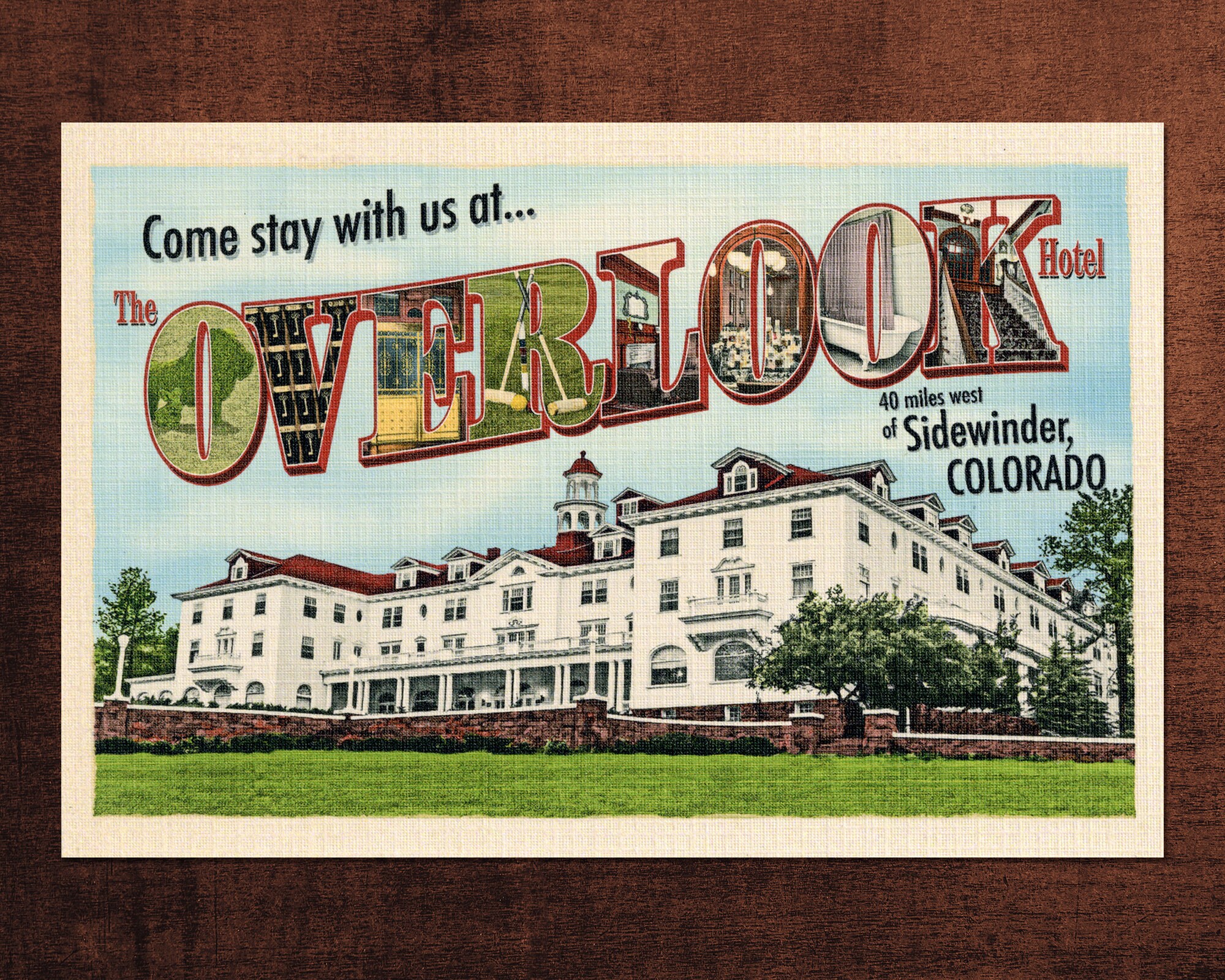 The Overlook Hotel Postcard - Stephen King THE SHINING Doctor Sleep collectible book lover unique souvenir gift idea