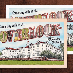 Die Overlook Hotel Postkarte - Stephen King THE SHINING Doctor Sleep Sammlerstück Buchliebhaber einzigartiges Souvenir Geschenkidee
