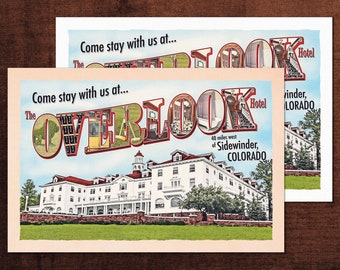 Carte postale de l&#39;hôtel Overlook - Stephen King THE SHINING Doctor Sleep pour amoureux des livres, idée cadeau souvenir unique