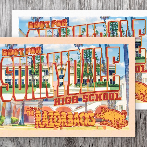 Sunnydale High School Postcard - Buffy the Vampire Slayer collectible television TV lover unique gift idea bookmark art print