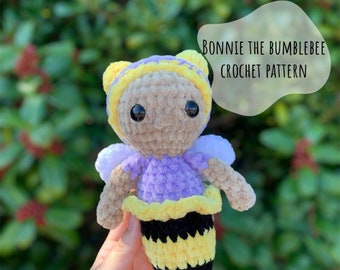 Crochet Pattern | Bonnie the Bumblebee | Garden Angels | Fairy Crochet Pattern | Crochet Angel Pattern | Patterns