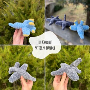 Crochet Pattern | Jet Patterns | Crochet Pattern Bundle | Blue Angels | F-16 Fighting Falcon | F-18 Hornet | Airplane Patterns | Crochet Jet