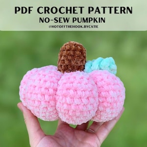 No-Sew Crochet Pumpkin Pattern: Plushie Toy (PDF Pattern)