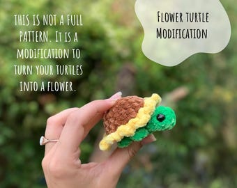 Crochet Flower Turtle Mod: Baby Myrtle & Itty Bitty Modification Pattern (PDF Pattern)