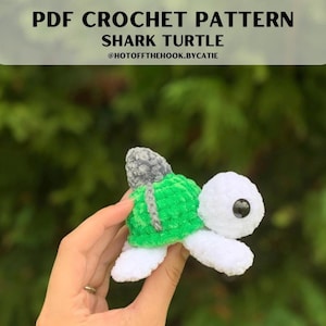 Shark Turtle Crochet Pattern: Beginner-Friendly  (PDF Pattern)