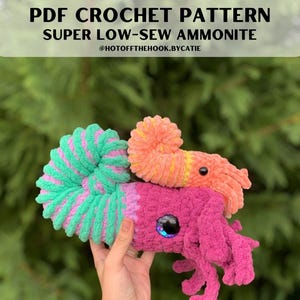 Crochet Pattern | Low Sew Ammonite | Ammonite Crochet Pattern | Ammonite Plushies | Crochet Shells | Amigurumi