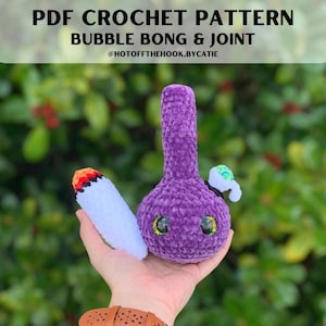 Crochet Pattern | Bubble Bong Pattern | Crochet Bong Pattern | Bong Plushie | Amigurumi Bong Pattern