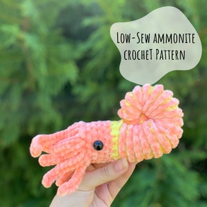 Crochet Pattern | Low Sew Ammonite | Ammonite Crochet Pattern | Ammonite Plushies | Crochet Shells | Amigurumi