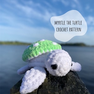 Crochet Pattern | Myrtle the Turtle | Turtle Crochet Pattern | Mushroom Turtle Crochet Pattern | Turtle Fidget | Pop-it Patterns