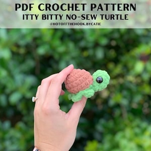 Crochet Pattern | Itty Bitty No-Sew Turtle | No-Sew Turtle | Turtle Pattern | Crochet Turtle | No-Sew Crochet Pattern | Itty Bitty Crochet