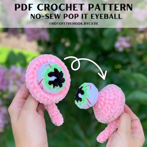 Gehaakt Pop-it Eyeball-patroon: no-sew fidget (pdf-patroon)