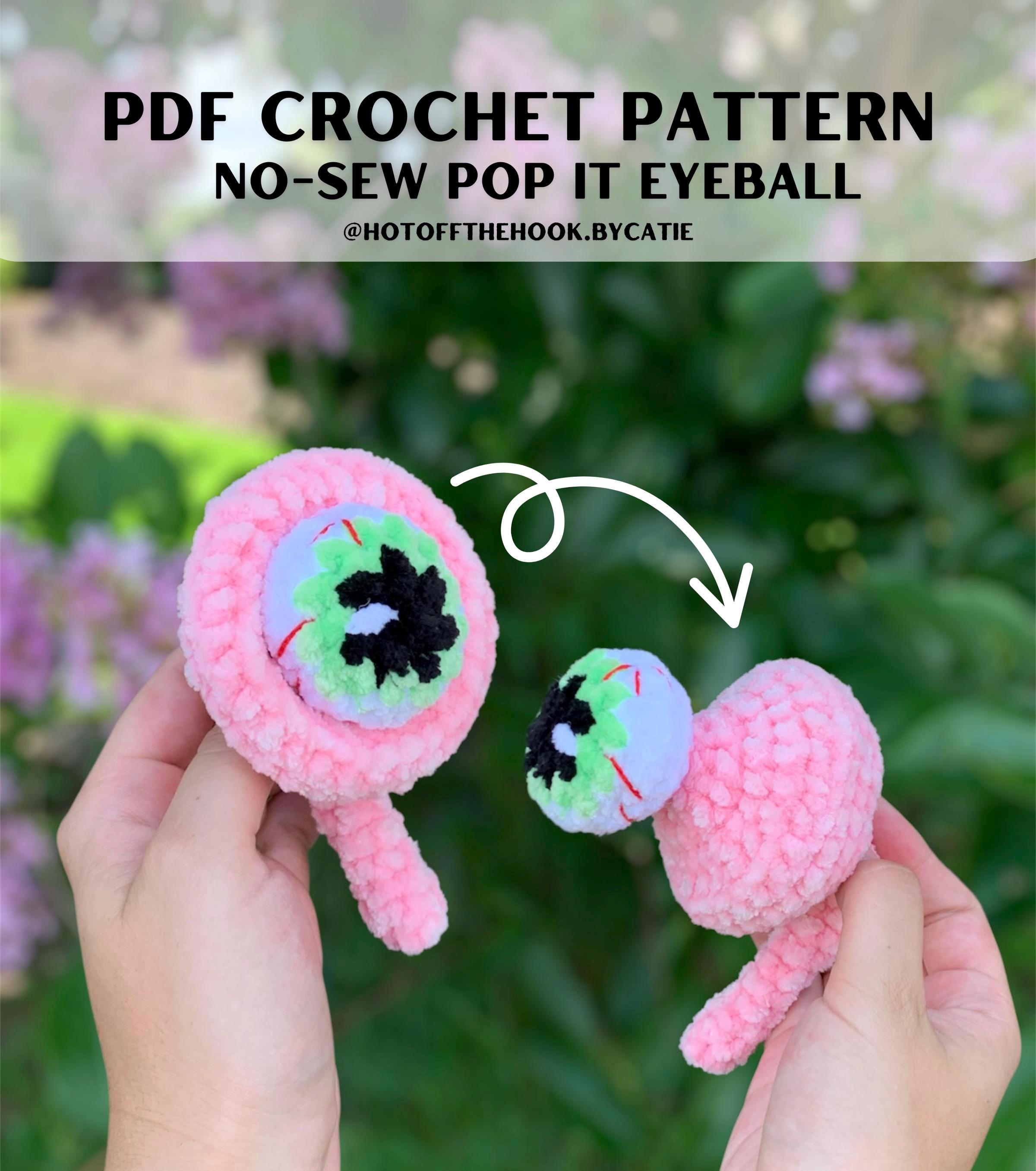 40 Eye Crochet Patterns: Mesmerizing Designs for Every Crochet Enthusiast 33 Crochet Pop-it Eyeball Pattern: No-Sew Fidget