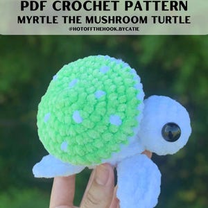 Crochet Pattern | Myrtle the Turtle | Turtle Crochet Pattern | Mushroom Turtle Crochet Pattern | Turtle Fidget | Pop-it Patterns