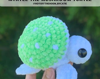 Crochet Pattern | Myrtle the Turtle | Turtle Crochet Pattern | Mushroom Turtle Crochet Pattern | Turtle Fidget | Pop-it Patterns
