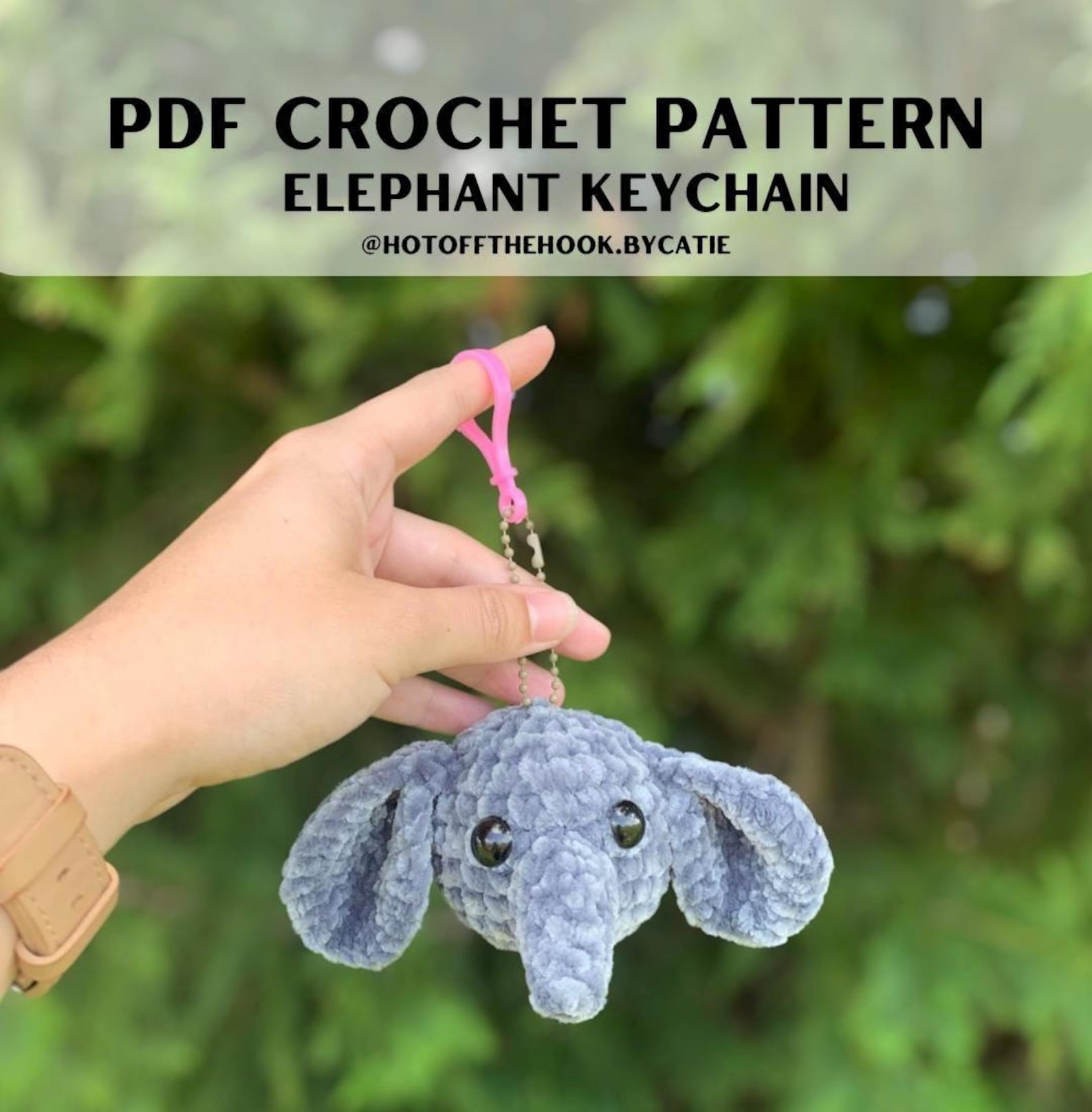Crochet Elephant Keychain Pattern: Easy Amigurumi (PDF Pattern) - Etsy