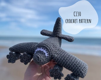 Crochet Pattern | C130 Aircraft Pattern | Crochet Plane | Crochet Aircraft | Plane Patterns | Aircraft Pattern | C130 Hercules | C130