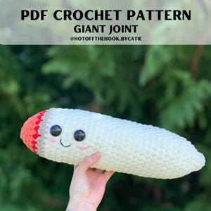 Giant Joint Crochet Pattern: Stoner Plushie Pillow (PDF Pattern)