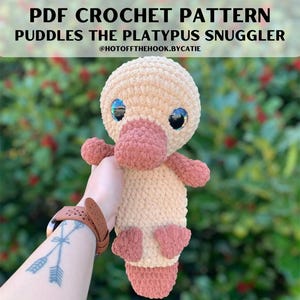 Puddles the Platypus Crochet Pattern: Low-Sew Snuggler (PDF)
