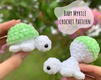 Crochet Pattern | Baby Myrtle | No-Sew Pattern | Turtle Crochet Pattern | Popper | Fidget | Crochet Popper | Pop It Turtle | Pop-it Crochet