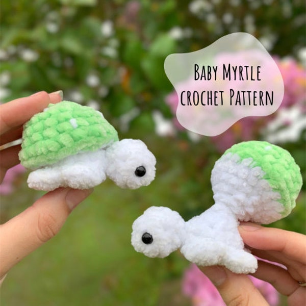 Crochet Pattern | Baby Myrtle | No-Sew Pattern | Turtle Crochet Pattern | Popper | Fidget | Crochet Popper | Pop It Turtle | Pop-it Crochet
