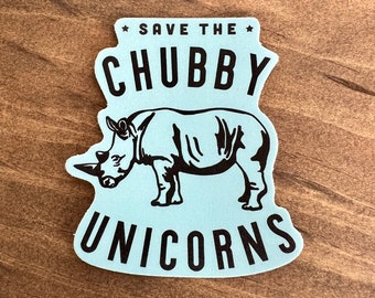 Sticker licornes potelées Save The Chubby