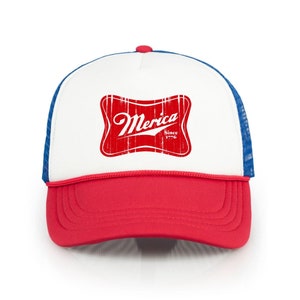 Trucker Hat, 4th Of July Hat, Independence Day, Party Hat, Merica Hat, I love USA, American Flag, Freedom, Patriot, Patriotic, Patriotism
