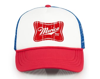 Trucker Hat, 4th Of July Hat, Independence Day, Party Hat, Merica Hat, I love USA, American Flag, Freedom, Patriot, Patriotic, Patriotism