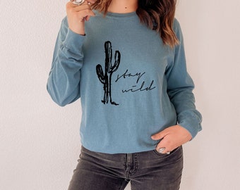 Desert Sun Long Sleeve Shirt, Cute Desert Long Sleeve Shirt / Long Sleeve Shirts for Women / Wanderlust Shirt / Gift for Her / Gift for Wife