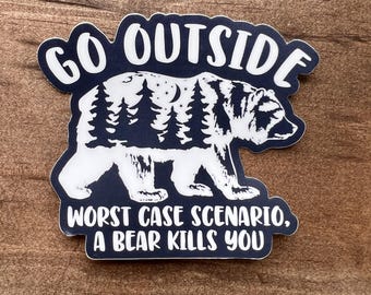 Bear Sticker - Funny Outdoor Decals | Weatherproof Vinyl Bear Decal