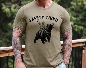 Safety Third Bear Rider Graphic Tee | Long Sleeve | Sweatshirt | Hoodie 281