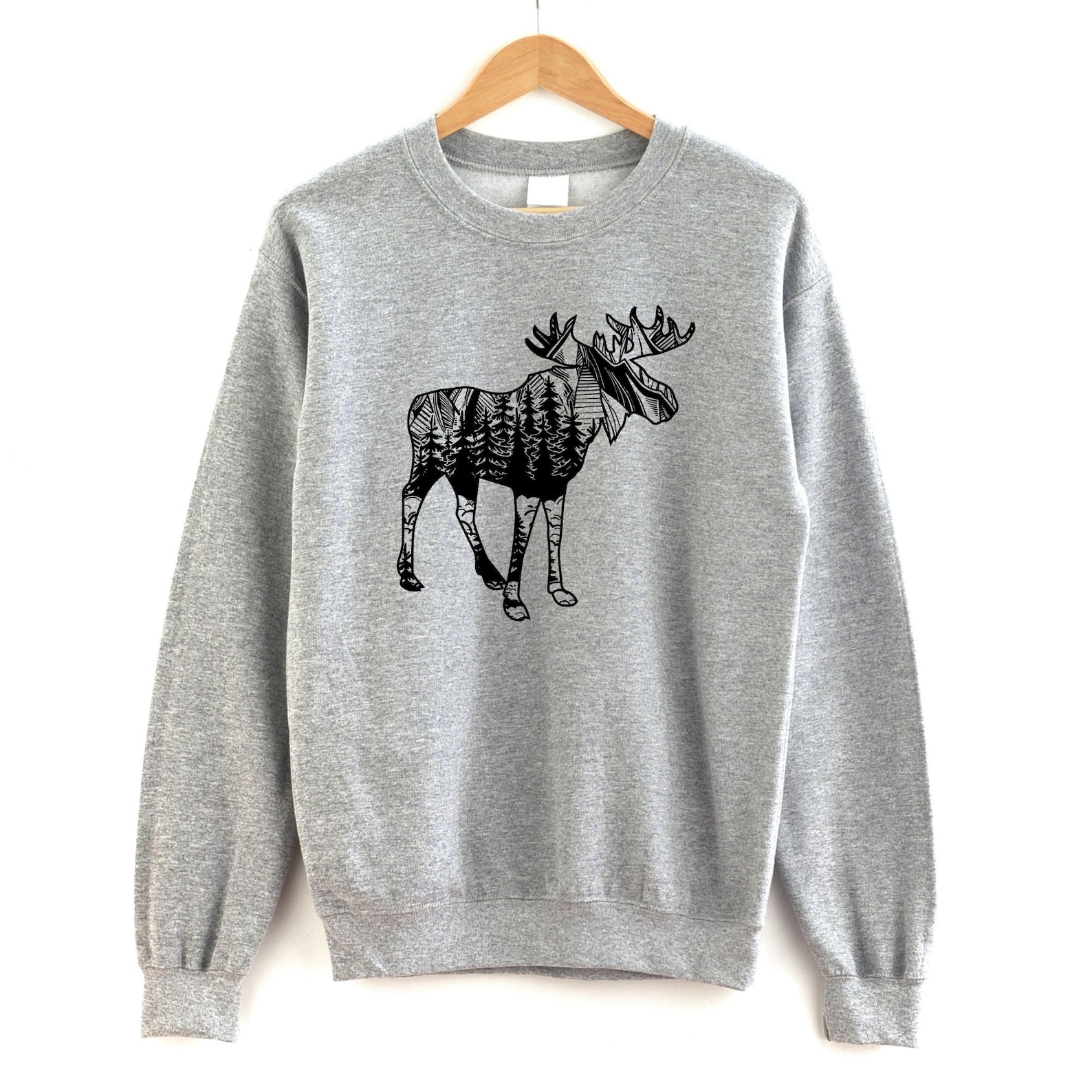 Moose Hoodie ©Wildlife Sweatshirt / Gift for Moose Lover / Etsy