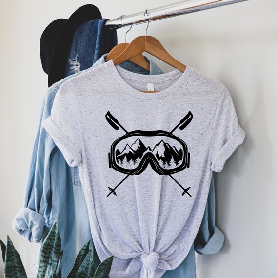 Ski T Shirt for Women Cute Skiing Shirts Shirt for Skier Etsy