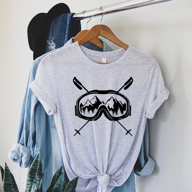 Ski T Shirt for Women Cute Skiing Shirts Shirt for Skier Etsy