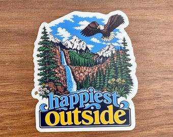 Happiest Outside Sticker | Car Decal 129