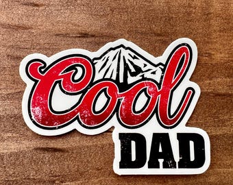 Cool Dad Sticker - Durable Vinyl Bumper Sticker | Weatherproof & Dishwasher Safe