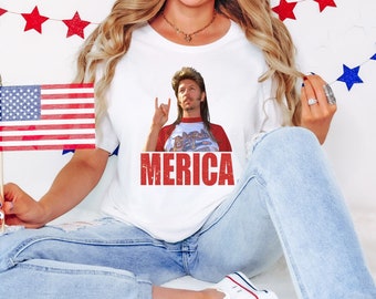 Merica T Shirt for 4th Of July *UNISEX FIT* Red White Blue, Patriotism Graphic Tee, Proud American